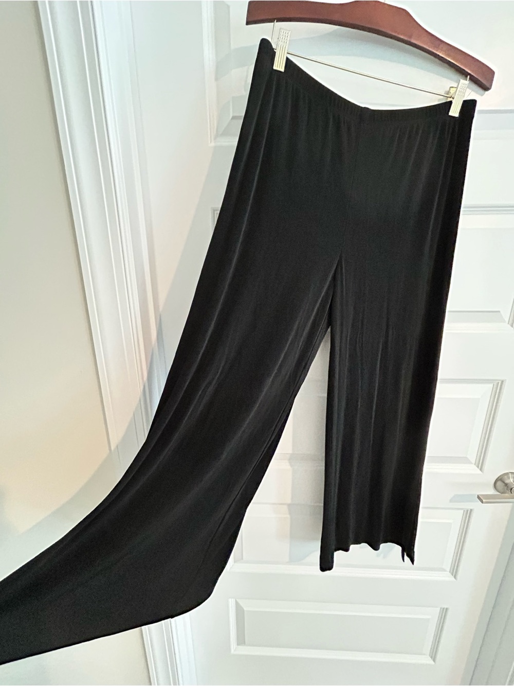 Chicos Travelers Wide Leg Pants Black Size 12 US Chicos 2